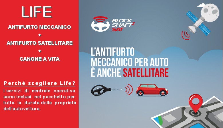 Antifurto meccanico e Satellitare Block Shaft